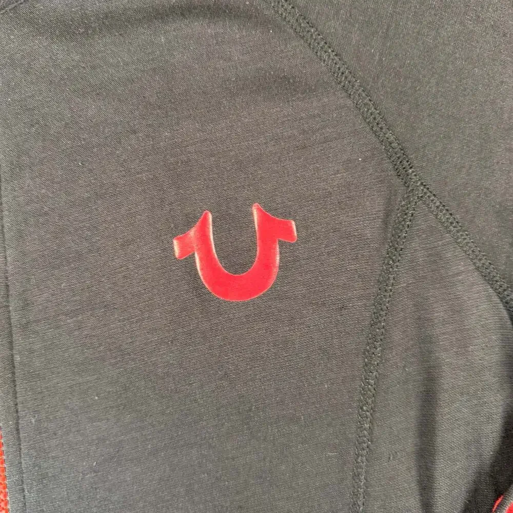 True Religion World Tour Black and Red Stripe Track Jacket XL